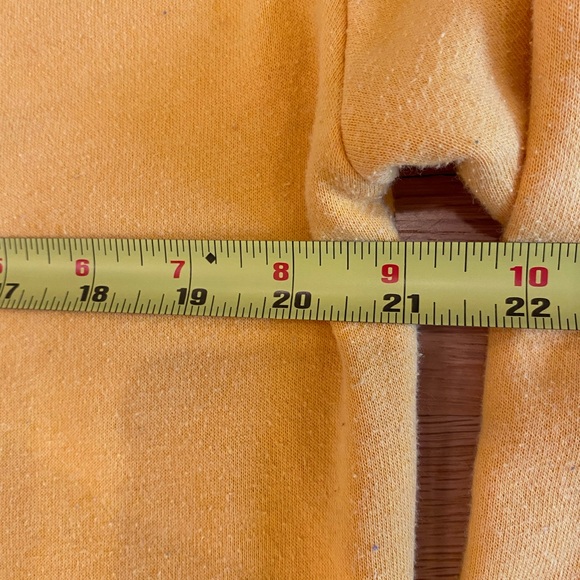 PAC-MAN Yellow Hooded Sweatshirt w Large Chenille PAC-MAN Patch / Unisex M - Picture 10 of 11